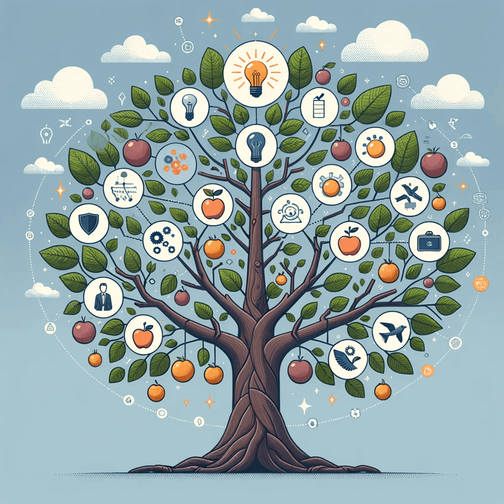 Illustration représentant un arbre de l'innovation.